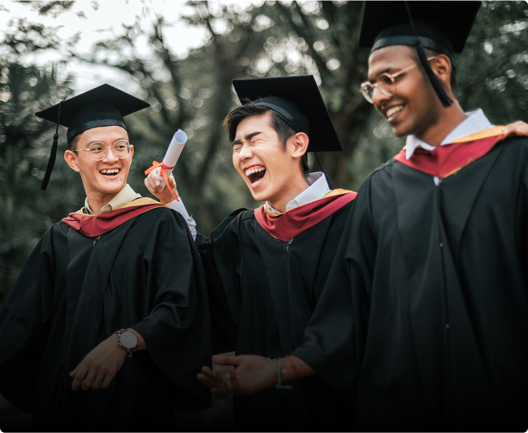 Graduates celebrating